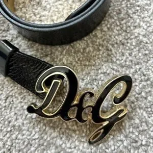 Dolce & Gabbana 00s black genuine leather enamel Logo buckle Bling Belt $_57.PNG?set_id=880000500F main image 3